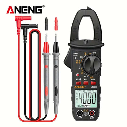 ANENG ST180 Digital Clamp Meter 4000 Counts, AC Current, Voltage, Capacitance, NCV, Ohm Tester