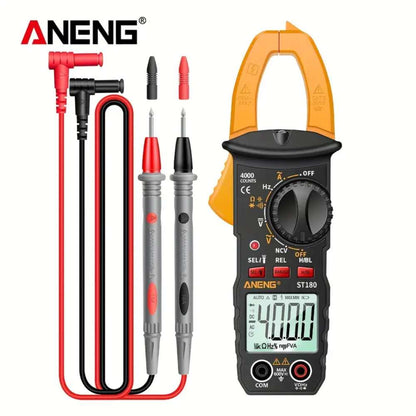 ANENG ST180 Digital Clamp Meter 4000 Counts, AC Current, Voltage, Capacitance, NCV, Ohm Tester