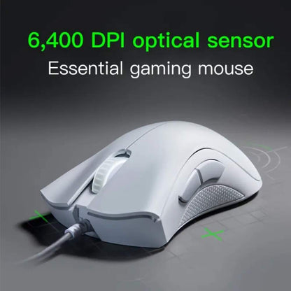 Razer DeathAdder Essential Wired Gaming Mouse, 6400 DPI Optical Sensor, Ergonomic Right-Handed Design, Compatible with Windows 7