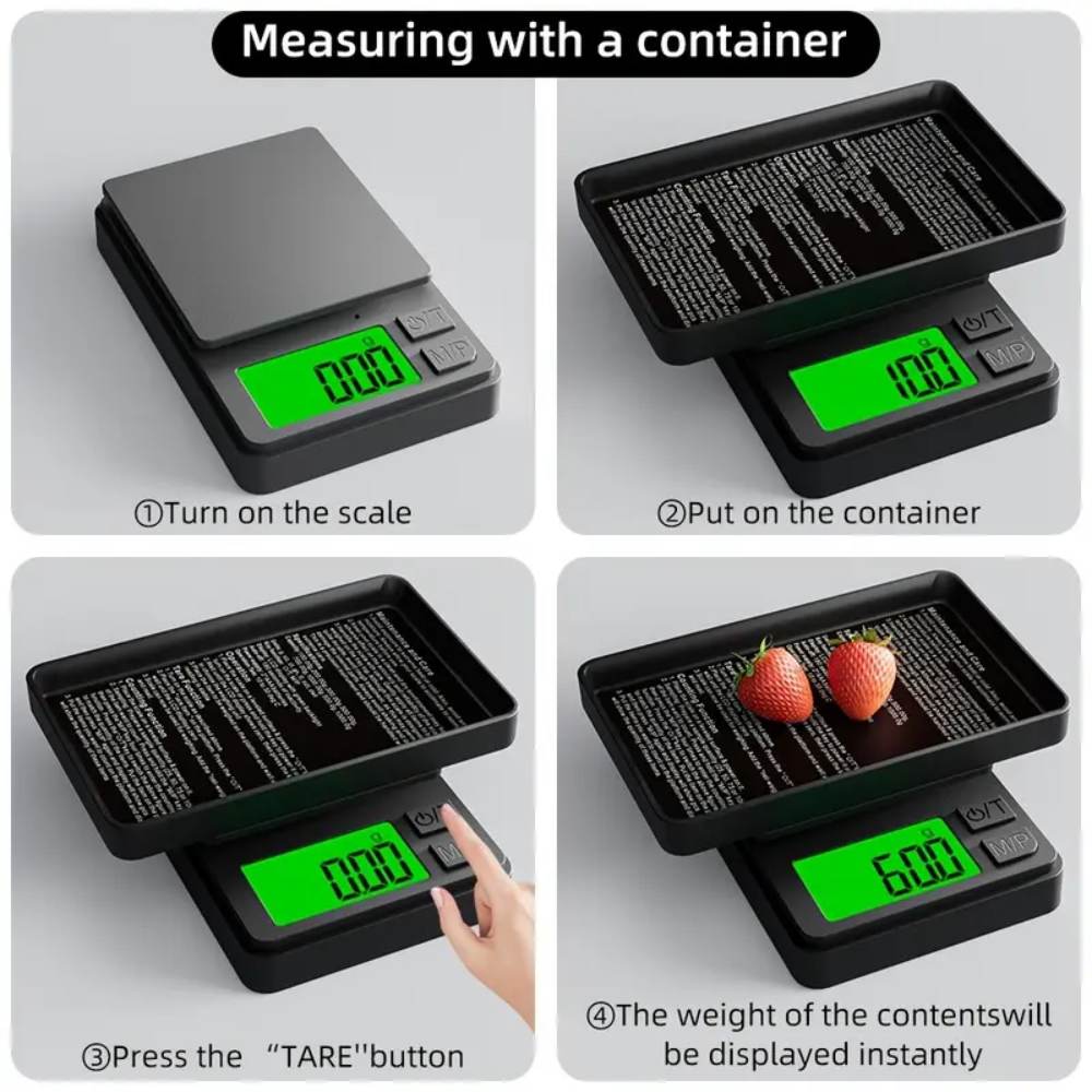 FODWET High Precision Mini Pocket Scale, 0.01g Accuracy, LCD Display, Portable Electronic Balance for Jewelry, Baking, Laboratory