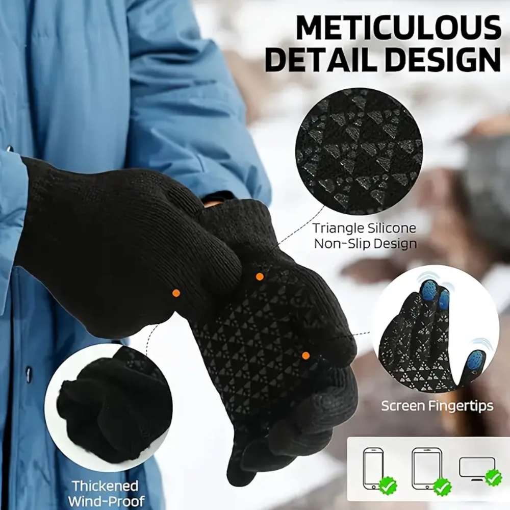 USB-Powered Heated Gloves, Full Finger Warmth for Writing, Gaming & Students, Thick and Comfortable Design