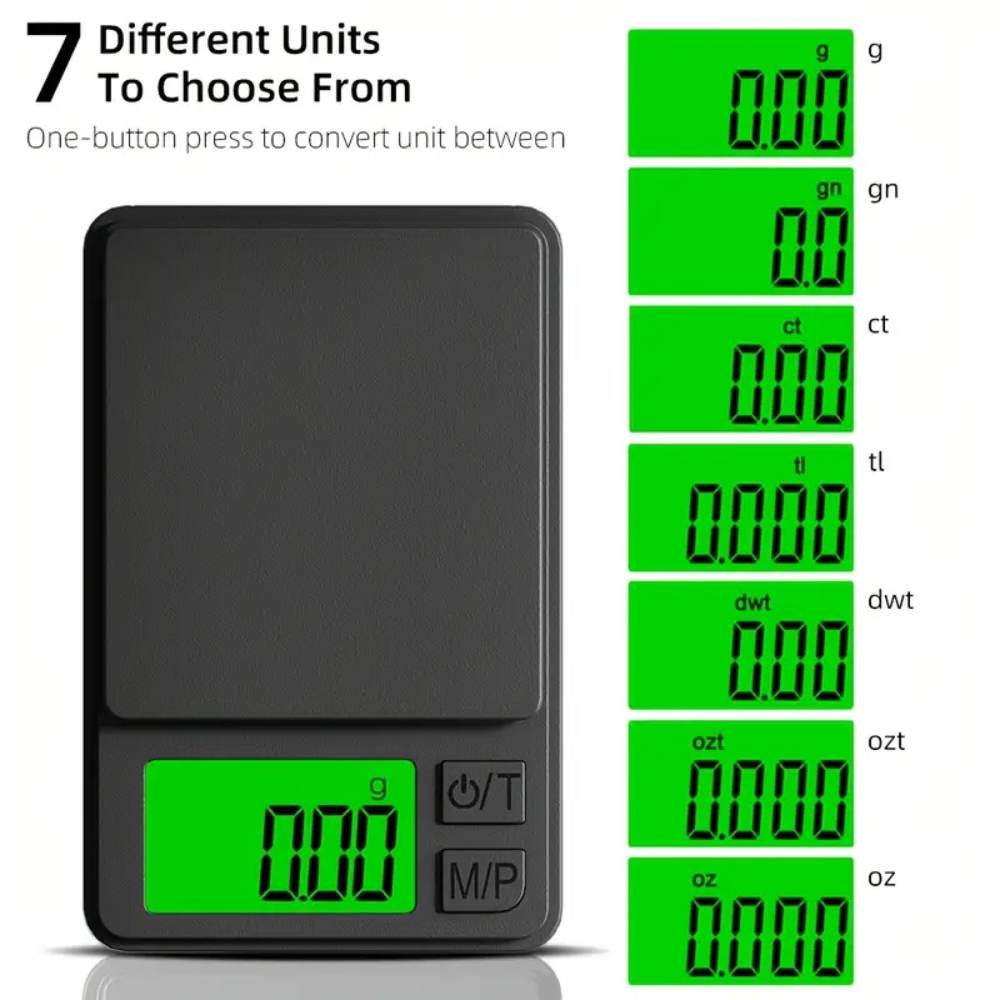 FODWET High Precision Mini Pocket Scale, 0.01g Accuracy, LCD Display, Portable Electronic Balance for Jewelry, Baking, Laboratory