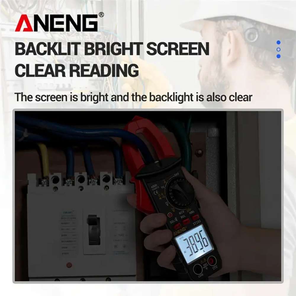 ANENG ST180 Digital Clamp Meter 4000 Counts, AC Current, Voltage, Capacitance, NCV, Ohm Tester