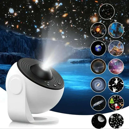 4K HD RGB Galaxy Star Projector Night Light, USB-Powered 360° Rotating LED Lamp with Timer, Ideal for Bedroom Decor & Gifts