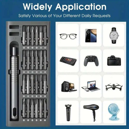 25-in-1 Precision Screwdriver Set, Multi-Function Repair Tools for Mobile Phones & Tablets, Includes Various Screw Heads