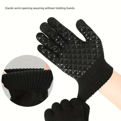 USB-Powered Heated Gloves, Full Finger Warmth for Writing, Gaming & Students, Thick and Comfortable Design